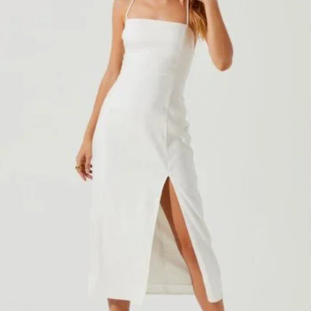 ASTR The Label Brayden Strappy Back Midi Dress - White / M